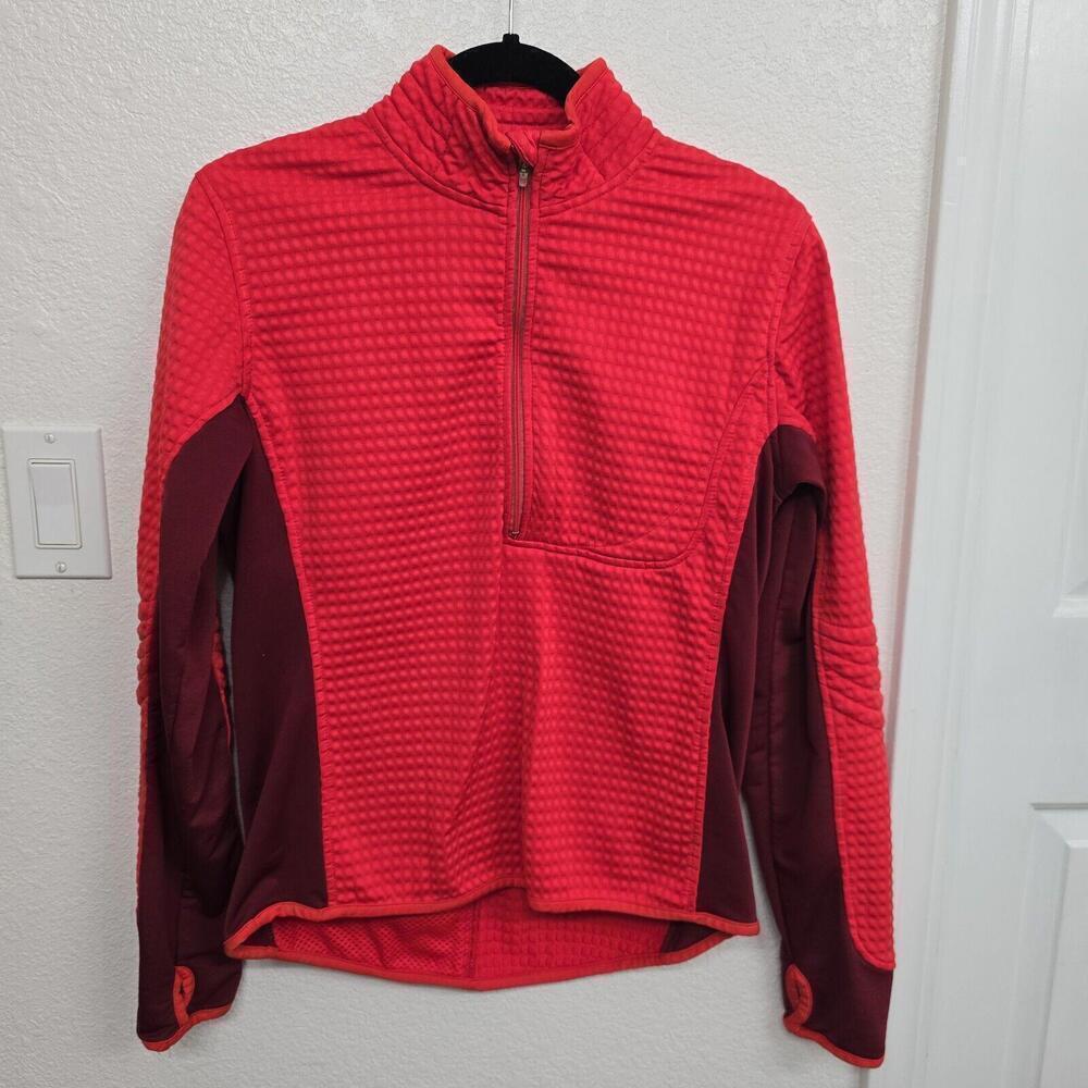 Womens Nike Sphere Thermal Running 1/2 Zip Pullover Sz M 8-10 Sweatshirt Orange